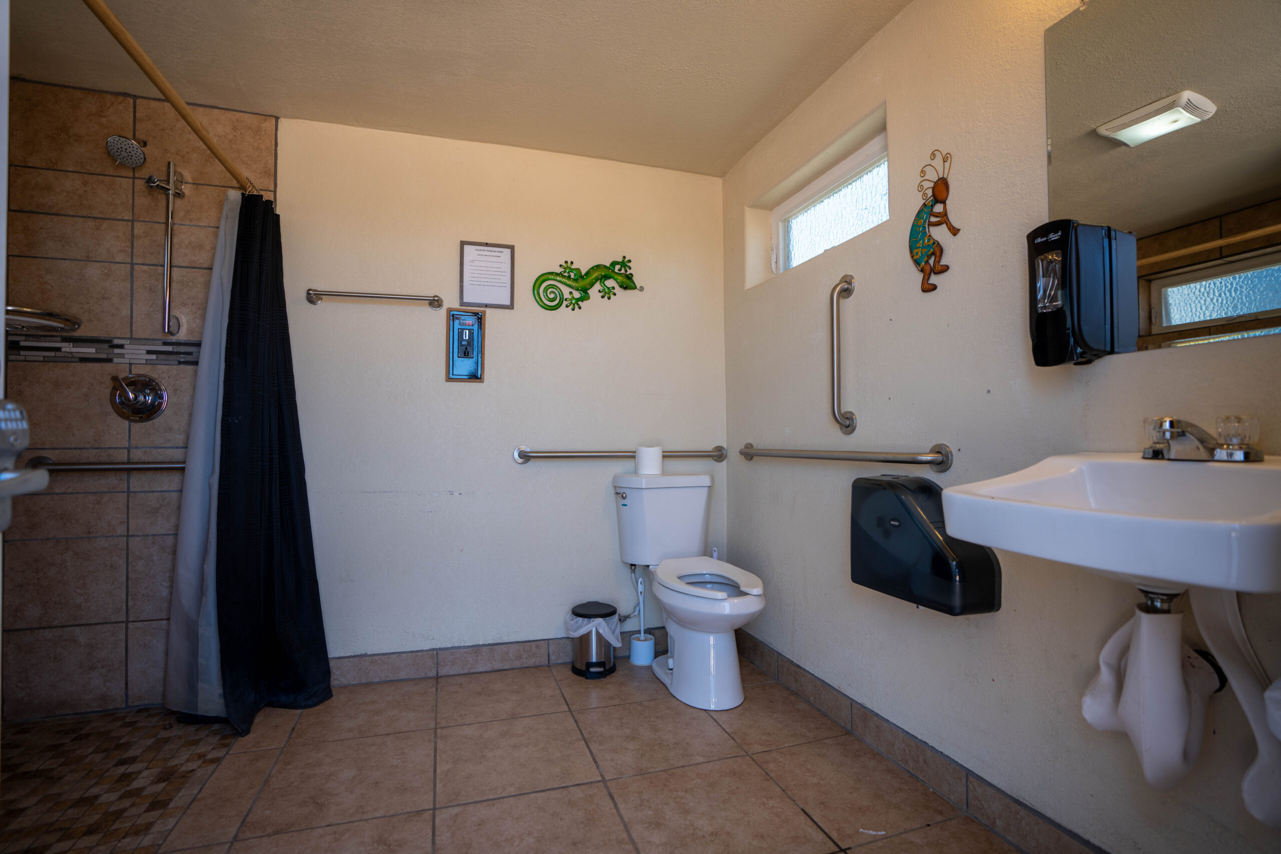 image of restroom with shower