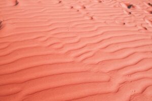 ripples of sand at the coral pink sand dunes state park in Utah
